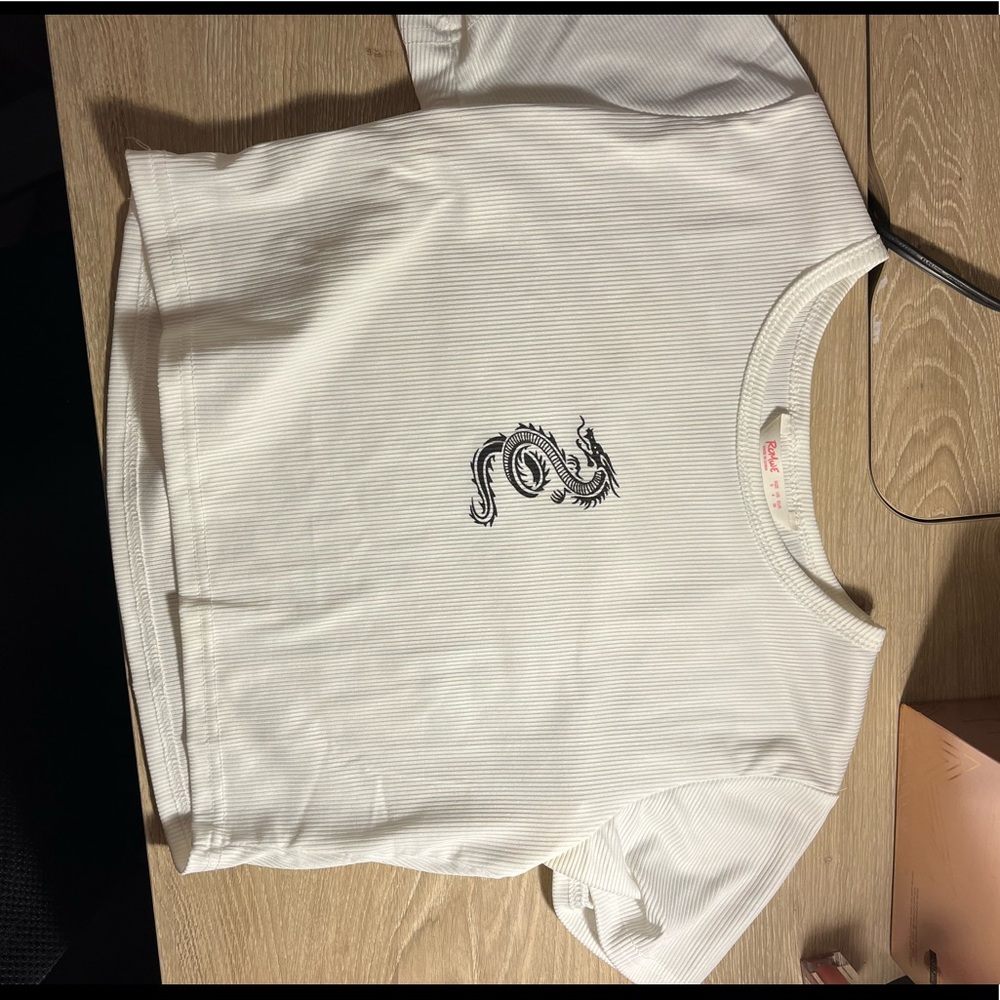 Womens white crop top